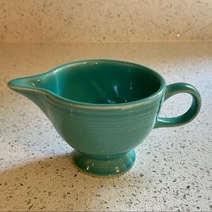 Fiestaware individual creamer in turquoise
